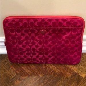 Coach Red Laptop Sleeve